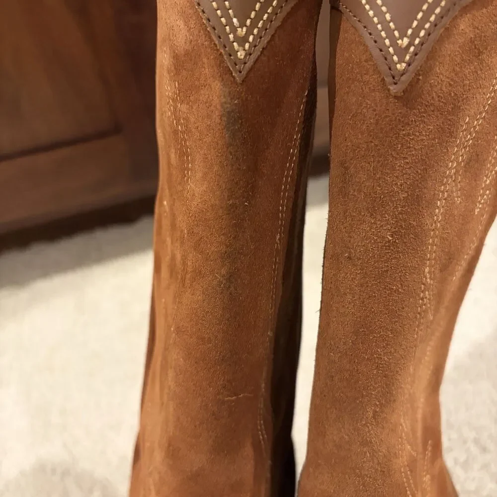 Try On/demo Dingo Women's Wild Fire Western Boots Brown Size 9 Dl2280 Cowboy